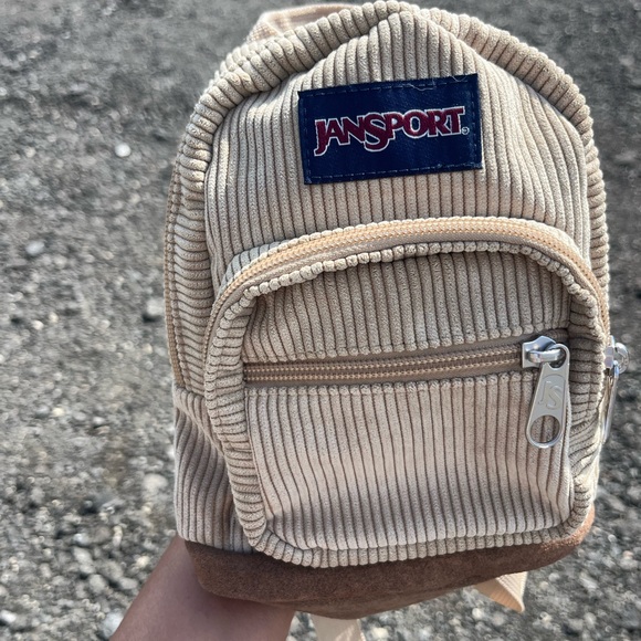 Jansport Tan Corduroy Half Pint Mini Backpack - Picture 10 of 10